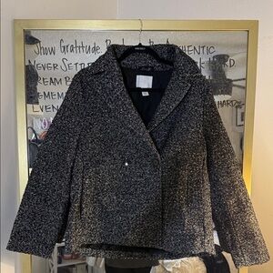 H&M Black and White Textured Blazer